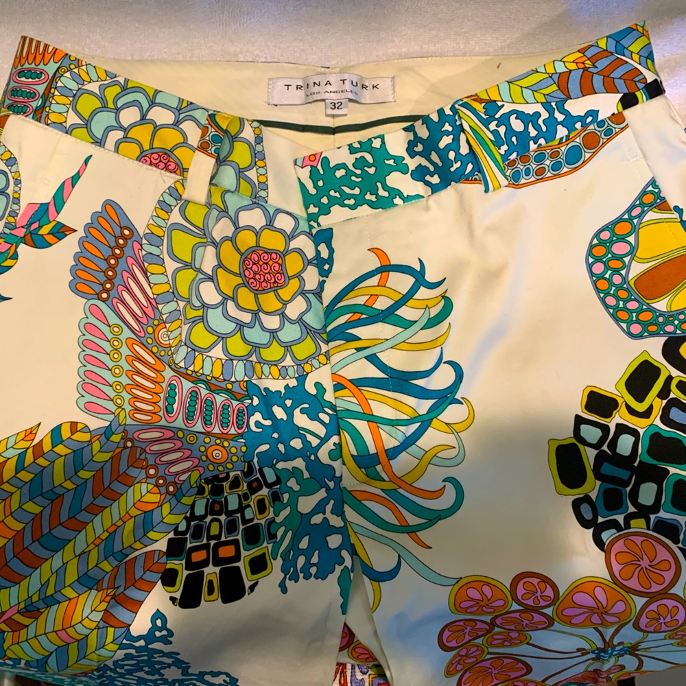 MR TURK multi-color Funky Print cotton PANTS - Size 32